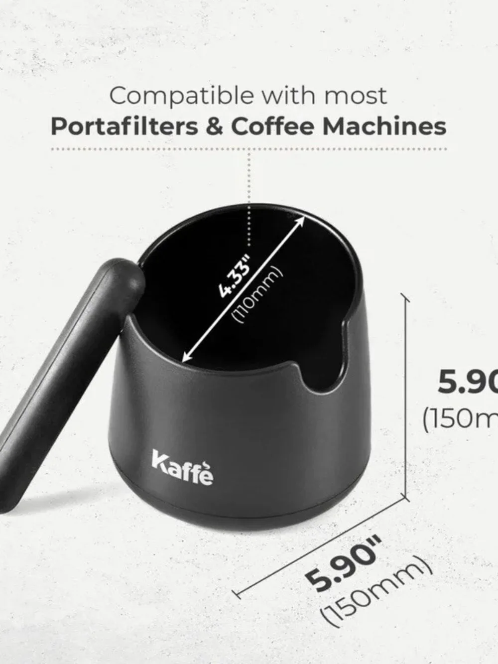 Kaffe Coffee Grounds Disposable Container Knock Box Black